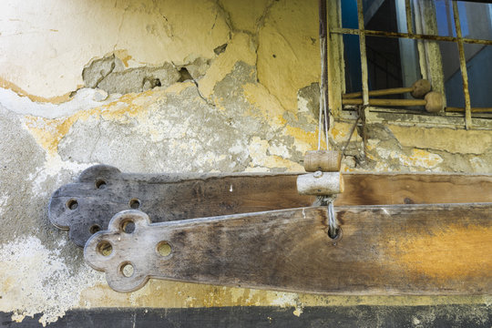 Wooden semantron/Carved pieces of wood and wooden hammers used in monasteries by orthodox to call monks or nuns to prayers.