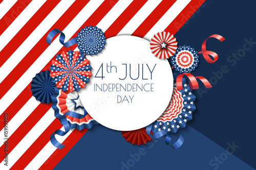 4th of july usa independence day vector banner template color fourth of july flyer template free