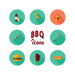 BBQ icon set.