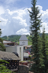 Vail Covered Bridge and Clock Tower in Summer