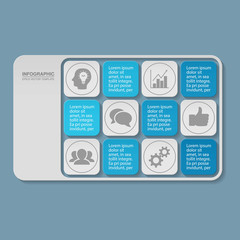 Vector infographic template, 12 options.