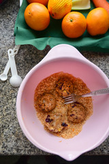 Nice cookie in bowl with sugar