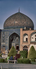 Fototapeta na wymiar in iran old square mosque