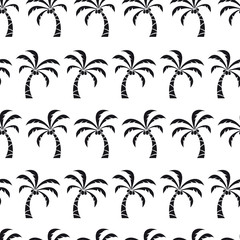 Fototapeta na wymiar Vector seamless pattern with palm trees