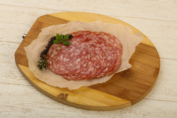 Sliced salami