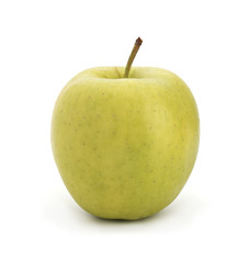 Green apple on a white background
