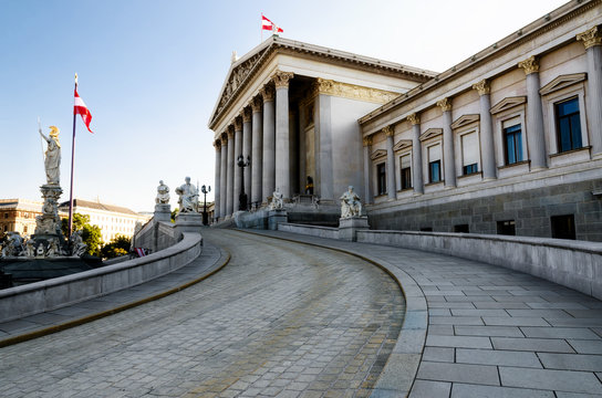 Austrian Parliament Building in Vienna (Austria)