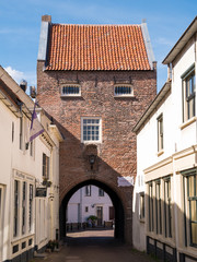 City gate in fortified town of Woudrichem, Netherlands