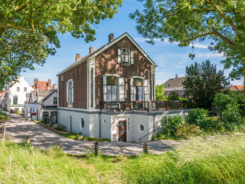 Manor House In Fortified Town Of Woudrichem, Netherlands