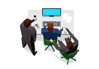Business people working at office