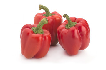 Red pepper on a white background