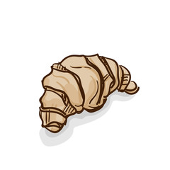 Croissant bread drawing object