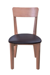 Wooden chair with  leather cushion