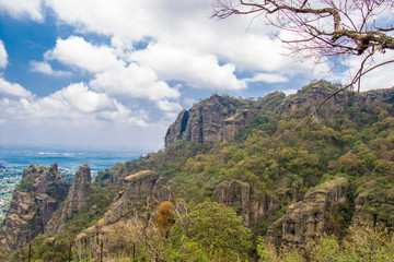 Obraz premium View from Tepozteco Piramyd