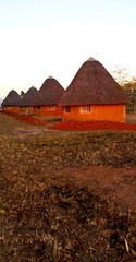  in lesotho  street village near   courtyard