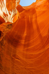 Sandstone formations in Antelope Canyon near the Page,