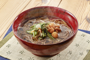 山菜そば (温かい)