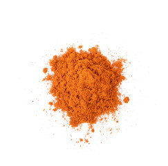 Curcuma powder heap isolated