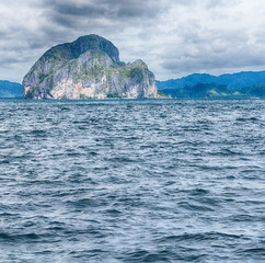  a view from  boat  and the pacific ocean