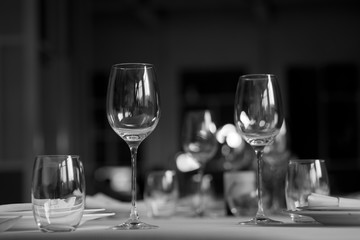 table wedding decoration with dish spoon and fork