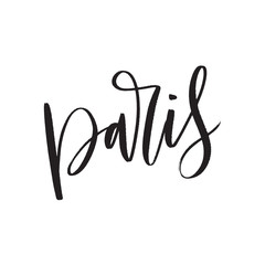 Paris Brush Lettering Vector