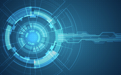 Abstract futuristic circuit board, Illustration high computer digital technology concept, Vector background.