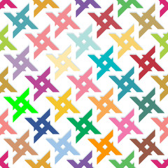 Colorful pattern square seamless background.