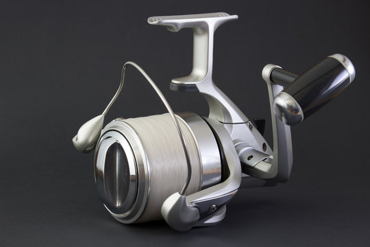 Fishing Reel Isolated Black Background