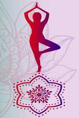 Yoga is meditation and relaxation. Mandala style