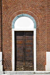 church  samarate  italy the old door entrance  mosaic