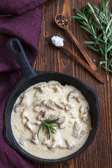 Meat stew with rosemary