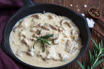 Meat stew with rosemary