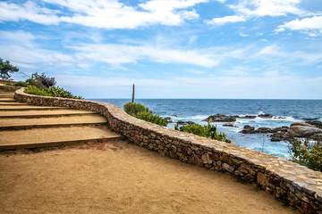 Sea coast in Calella de Palafrugell, Costa Brava, Spain