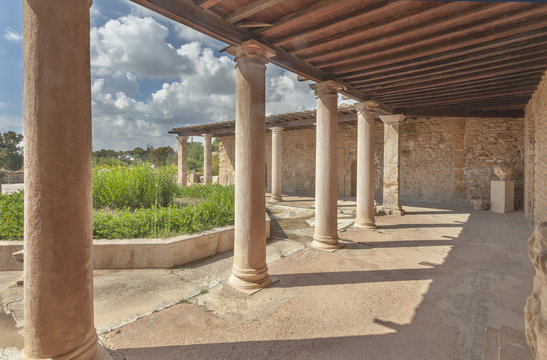 Reconstructed roman villa in Carthage, UNESCO World Heritage Site, Tunisia