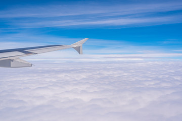 The airplane flew above the Altostratus cloud formation.