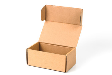 Paper box on white background