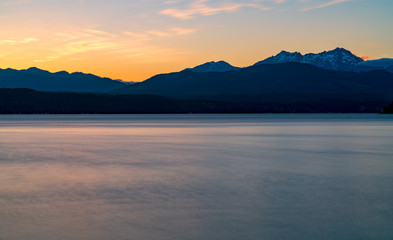 Sunset At Hood Canal Marina