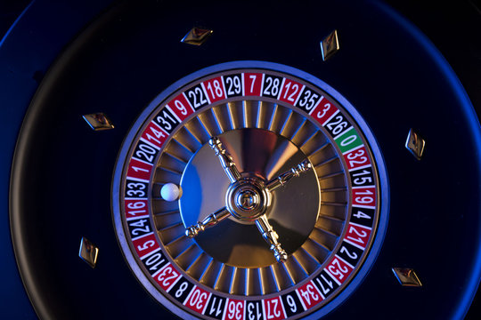Casino concept. Top view of roulette.