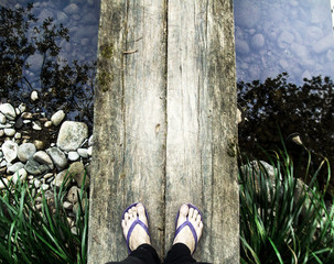 Feet on a Bridge