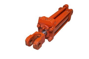hydraulic cylinder isolated on white background