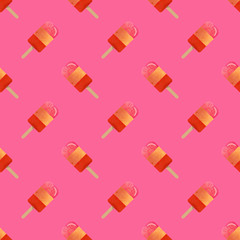 Seamless background image colorful watercolor texture popsicle pattern