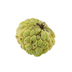 Fototapeta premium Custard apple isolated on white background.Clipping Path