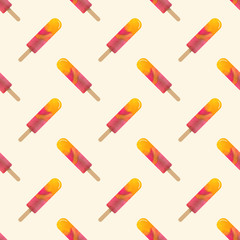 Seamless background image colorful watercolor texture popsicle pattern
