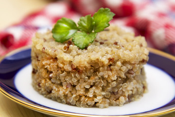 dish of quinoa cooked with pictures tablecloth