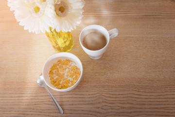 cup of coffee on table