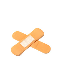 Protective plaster on white background
