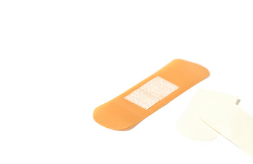 Protective plaster on white background