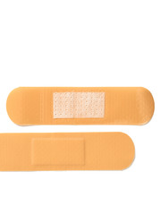 Protective plaster on white background