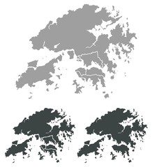 Fototapeta na wymiar Map of Hong Kong