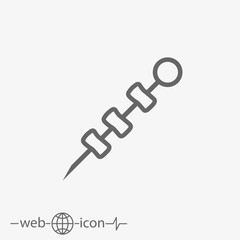 shish kebabs on skewer 